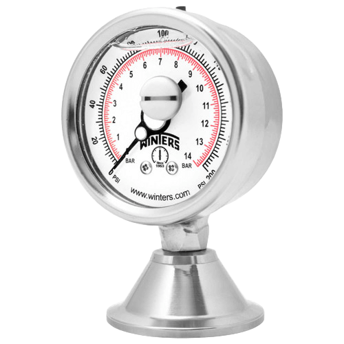 Winters Instruments 3A Premium Pharmaceutical and Sanitary Gauge, PAG